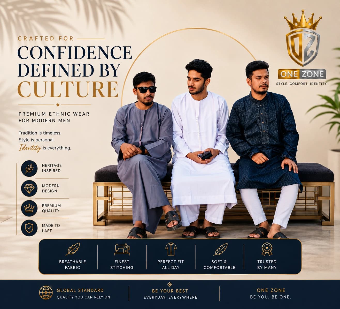 Royal Maroon Premium Cotton Punjabi