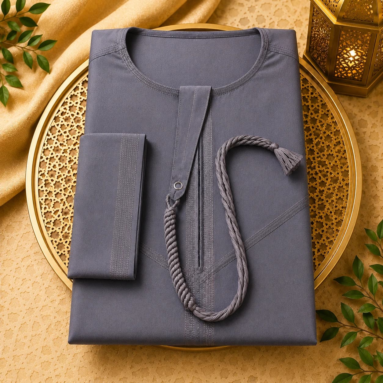 Premium Ash Grey Traditional Jubba for Men product photo